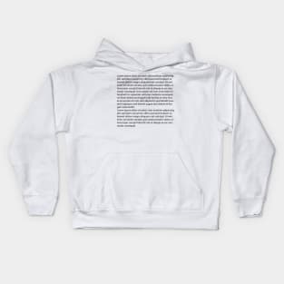 lorem ipsum Kids Hoodie